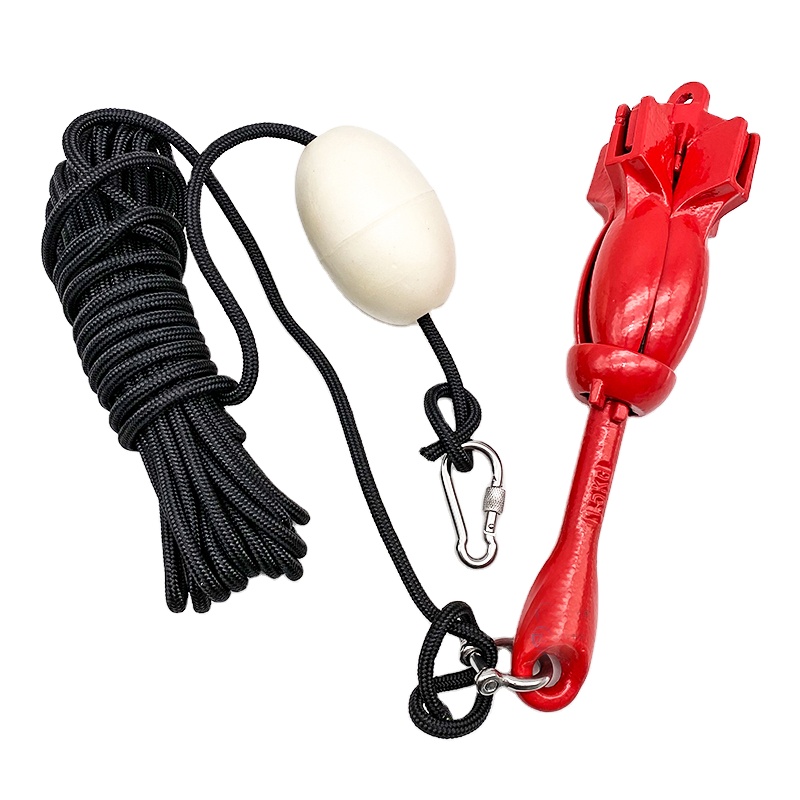Fishing Kayak Anchor - 1.5Kg Carbon Steel Boat Folding Anchor