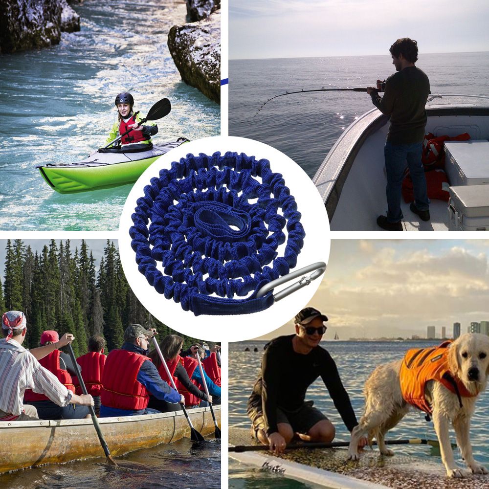 Adjustable Elastic Kayak Canoe - Fishing Kayak Paddle Leash reseña y precio