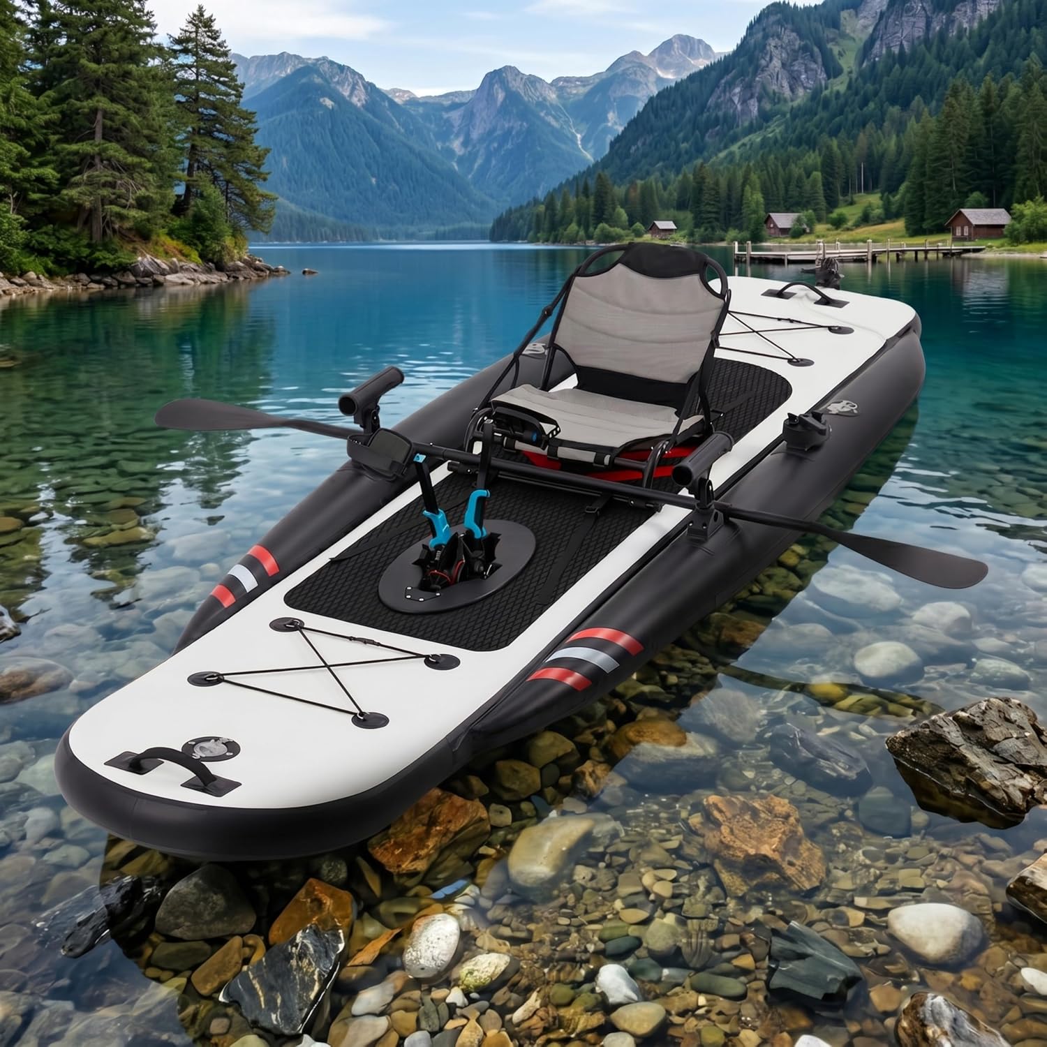 12ft Premium PVC Inflatable Fi - Fishing Kayak Inflatable reseña y precio