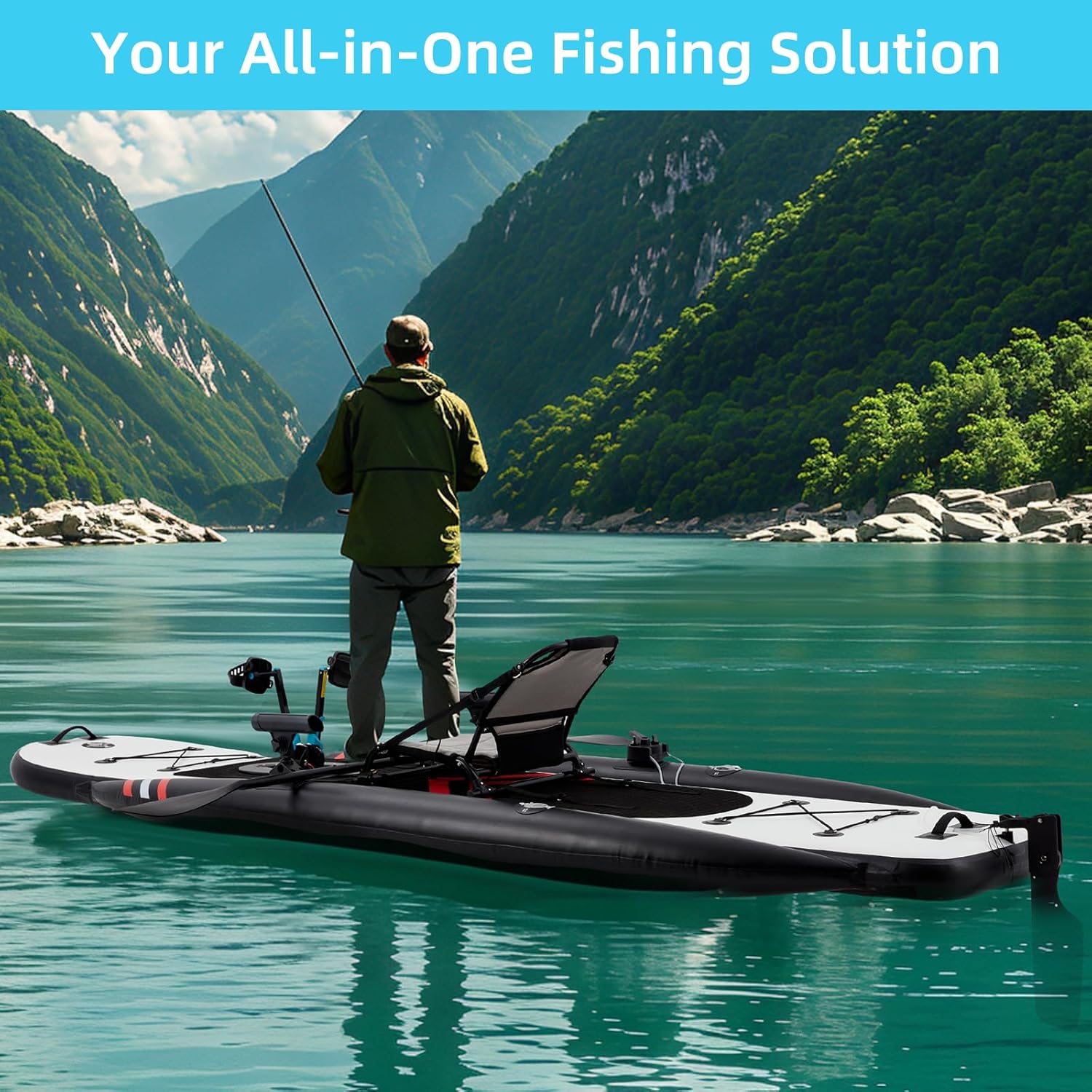 12ft Premium PVC Inflatable Fi - Fishing Kayak Inflatable reseña y precio