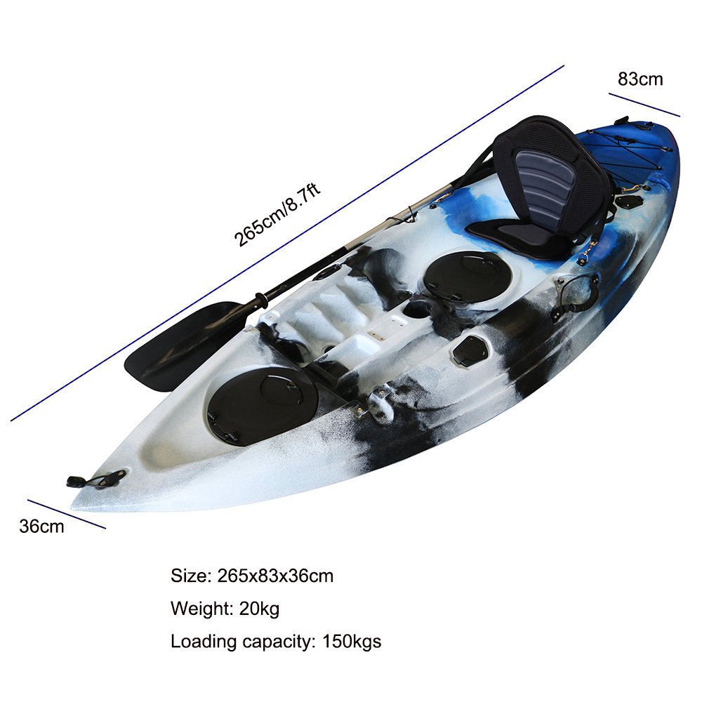 2.65m Single Seat HDPE Sit-On- - Fishing Kayak Pedal Drive reseña y precio