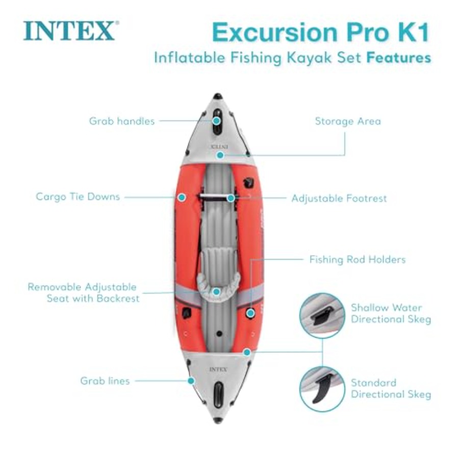 Excursion Pro K1 Inflatable Ka - Fishing Kayak Inflatable reseña y precio