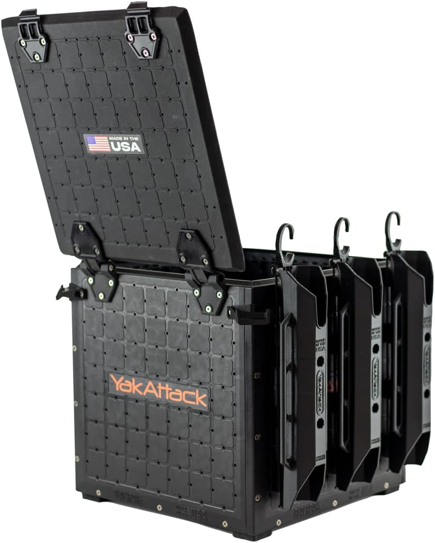 Fishing Crate with 3 Rod Holde - Fishing Kayak Crate reseña y precio