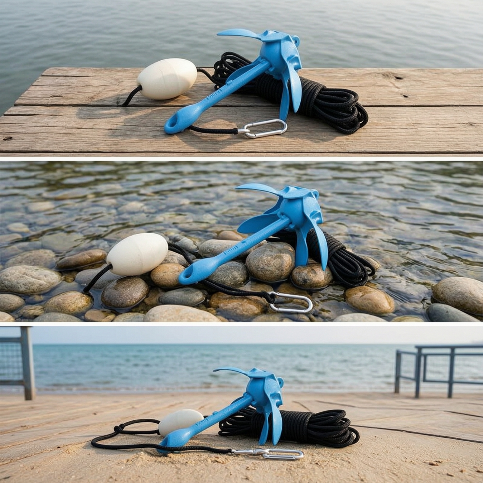 Folding Anchor Kit with Buoy a - Fishing Kayak Storage Bag reseña y precio