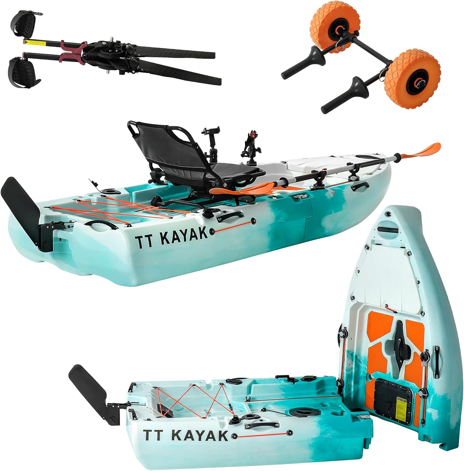 Modular Fishing Kayak with Car - Fishing Kayak Cart reseña y precio
