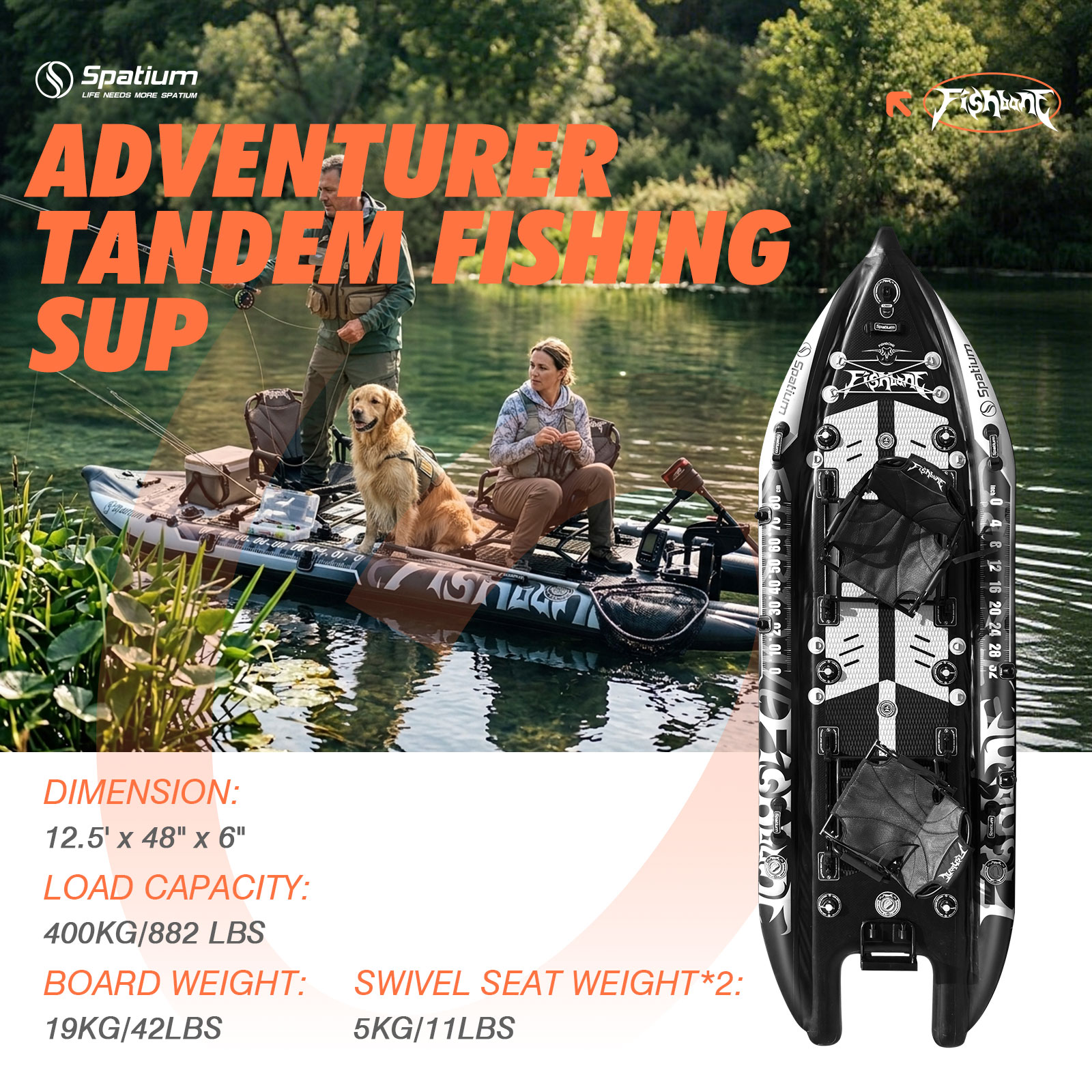 Spatium 2 Person Multi-Air Cha - Fishing Kayak Pedal Drive reseña y precio