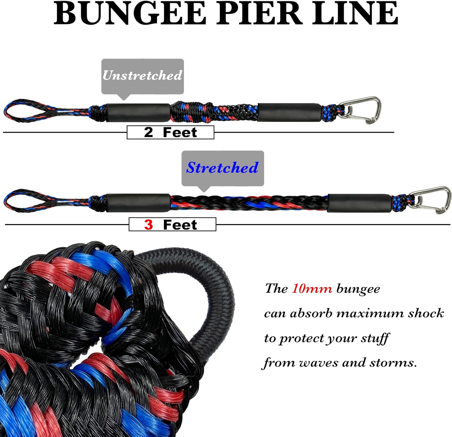 2pcs Marine Bounce Rope Elasti - Fishing Kayak Anchor reseña y precio