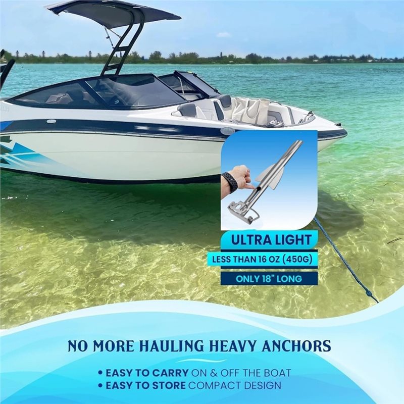 A12E-Shallow Water Boat Anchor - Fishing Kayak Anchor reseña y precio