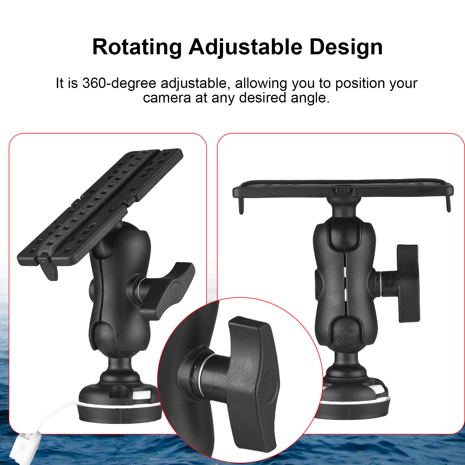 Fish Finder Mount with Rectang - Fishing Kayak Fish Finder Mount reseña y precio