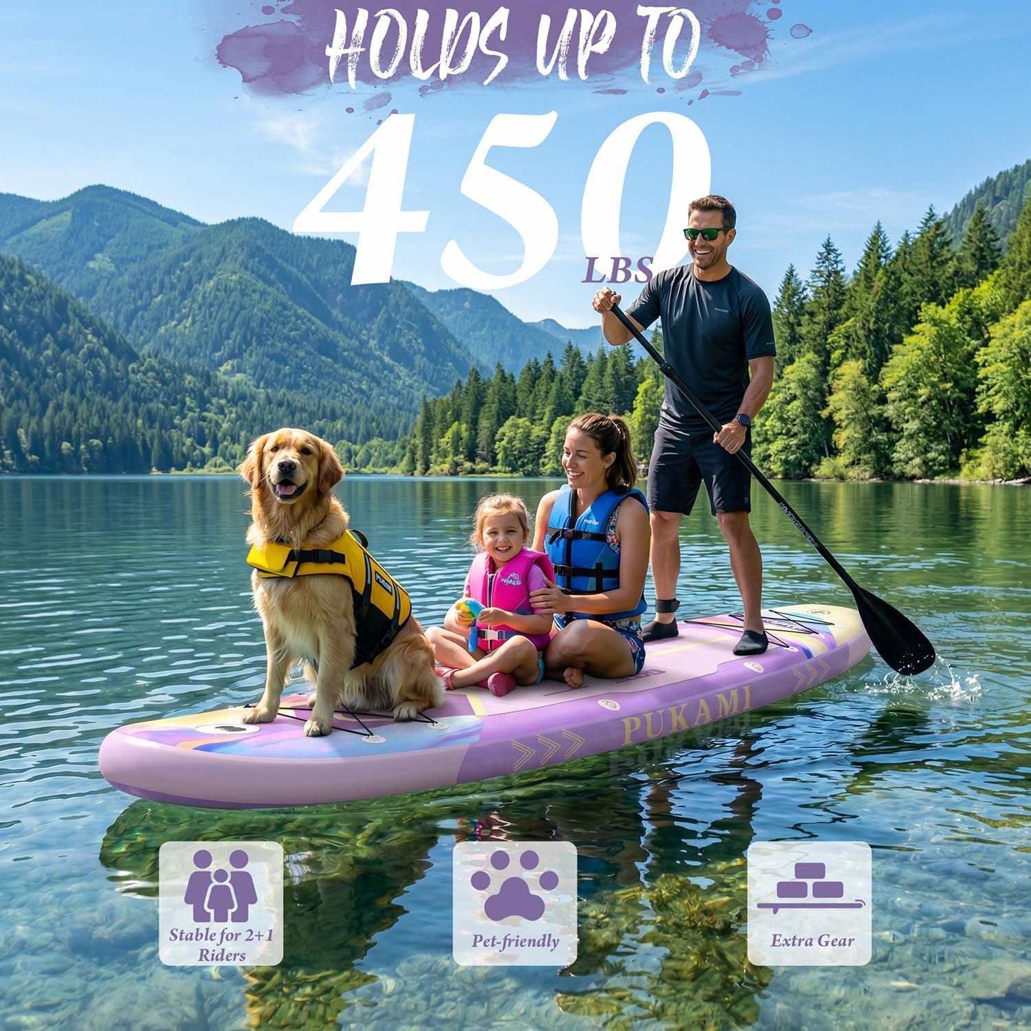 Extra Wide Inflatable Stand Up - Fishing Kayak Paddle reseña y precio